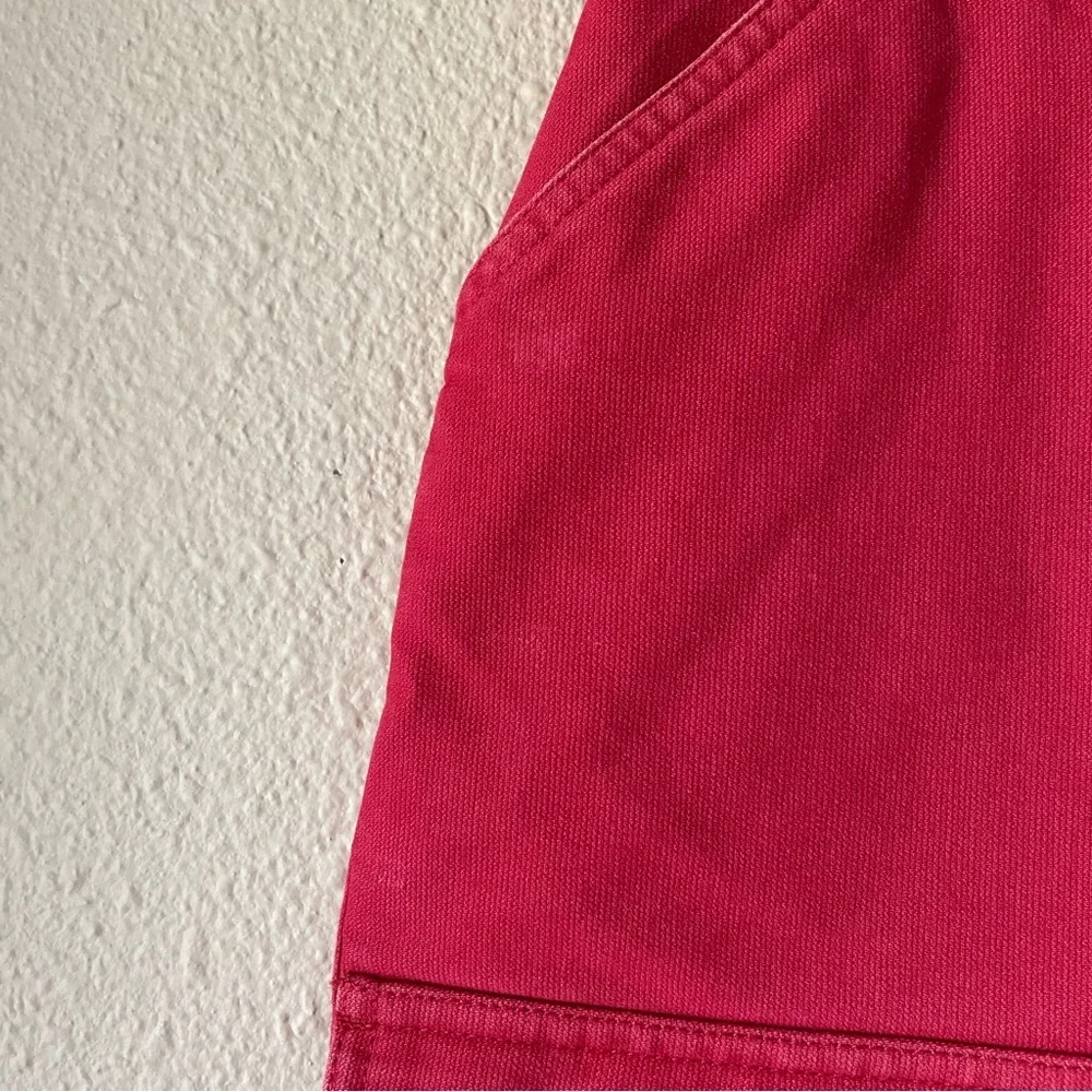 Marsh Landing Denim Cargo Shorts Women’s 14 Petite Red High Waisted 90s Casual - Picture 8 of 16